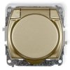 TREND Gniazdo bryzgoszczelne z/u SCHUKO (klapka złota) złoty 6GPB-1sp