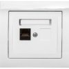 Kier Gniazdo Komputerowe Pojedyncze Rj45 Kat.6 Białe Gpk-1W/K6/00