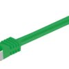 RJ45 patchkabel, CAT 6A S/FTP (PiMF), 500 MHz z CAT 7 kable surowym, Zielony - Długość kabla 2 m
