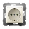 ARIA Gniazdo pojedyncze z uziemieniem schuko z przesłonami torów prądowych ecru GP-1USP/m/27 OSPEL