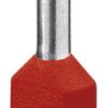 Insulated twin wire end ferrule, 10 mm², 26 mm/14 mm long, DIN 46228-4, red, 3201026