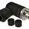 Wtyk; 43-00133; M12-8p; 8 torów; kątowe 90°; śrubowy; 0,5mm2; 4-8mm; na przewód; czarny; IP67; 2A; 30V; Conec; RoHS