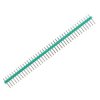 Listwa kołkowa goldpin 1x40 pin, raster 2,54 mm, prosta, zielona