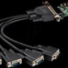 PEX4S953LP 4 port RS 232, serial, PCIe card, low profile