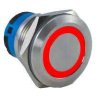 PRZYCISK WANDALOODPORNY MONOSTABILNY 12-24V 19MM CZERWONY LED