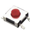 Tact Switch 6x6 mm h=3,4mm czerwony niski (10szt) SMD