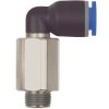L push-in fitting, 10 bar, plastic/brass, nickel-plated, for hose, 109320