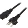 Kabel: 3X1mm2, Iec C13 Żeński,Sev-1011 (J) Wtyk, 1,8M, 10A Lt-313+501 H05vv-F...