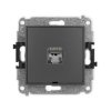 ICON Mechanizm gniazda komputerowego poj. 1xRJ45, kat. 6, ekranowane, 8-styk, bez pola opisowego grafitowy mat 28IGKBO-5