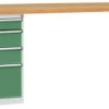 System banków komercyjnych COMBI model 5 z masywną płytą podstawy, szer. X gł. X wys. = 1500 x 700 x 840 mm Manuflex WC5