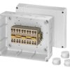 Puszka do instalacji wewnętrznych szara IP65 z zaciskami bezśrubowymi 5-biegunowa 16 mm2 KC 9355 60000768