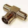 Adapter - przejściówka F wtyk szybki / F 2x gniazdo