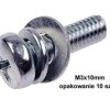 Wkręt M3x10mm, z podkładką, krzyżakowy; WMPK3010