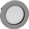 Pushbutton, unlabeled, unlit, groping, waistband round, white, front ring metal, mounting Ø 30.5 mm, ZB4FA16