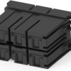 Socket header, 6 pole, pitch 10.16 mm, straight, black, 1-917807-3