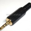 Jack 2,5 wtyk stereo plastik złoty