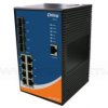 IGS-9084GP, Switch przemysłowy zarządzalny, DIN, 8x 10/1000 RJ-45 + 4x100/1000 SFP z DDM, O/Open-Ring <30ms