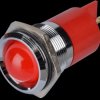 Q22P1CXXR12E Indicator LED, 12 V DC, 22 mm, FASTON, red/BrC