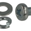 Wkręt; A-WPP-M3; M3; 5mm; 7mm; walcowy; philips (+); stal ocynkowana; podkładka płaska; podkładka sprężynująca