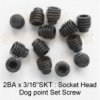 2BA x 3/16" black steel socket head set screws (10 Pack)