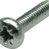 Pan head screw, PZ cross slot, M2.5, Ø 5 mm, 10 mm, steel, galvanized, DIN 7500, 7500C025010ZN