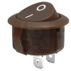 Wyłącznik kołyskowy okrągły brązowy 22V 3A KCD1