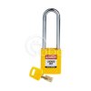 Kłódka LOTO SafeKey nylonowa, szekla stalowa 76 mm, żółta, 150296