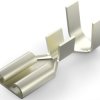 Uninsulated flat plug sleeve, 6.35 x 0.81 mm, 1.31 to 3.31 mm², AWG 16 to 12, steel, nickel-plated, 42579-1