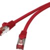 kabel LAN Renkforce RF-5251926, 1 szt., RJ45, CAT 6, S/FTP, 0.15 m, czerwony