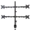 Uchwyt biurkowy poczwórny monitor LED/LCD 13-27 Cali 40Kg Czarny ICA-LCD 382-Q