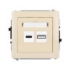 Deco Mechanizm Ładowarki Usb Podwójnej Usb C + Usb A, 20W Max., Beżowy 1Dcusb-8