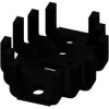 Finger shaped heatsink, (L x W x H) 41.3 x 33 x 12.7 mm, 14 K/W, black anodized, FK 208 SA L