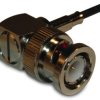 BNC plug 50 Ω, RG-174, RG-188, RG-316, LMR-100A, Belden 7805A, RG-174LL, solder connection, angled, 112178