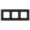 Ramka potrójna R-3RGC/79/33 czarne szkło szronione Sonata Prestige Ospel