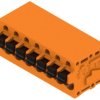 PCB terminal, 7 pole, pitch 5.08 mm, AWG 24-12, 20 A, spring-clamp connection, orange, 1330770000