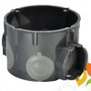 Puszka podtynkowa E106-2K 60 mm płytka szeregowa z membranami łączona wiatroszczelna czarna 83106007 SIMET