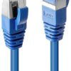 kabel LAN LINDY 45646, 1 szt., RJ45, CAT 6, S/FTP, 7.50 m, niebieski