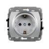 Trend Gniazdo Pojedyncze Z/U Schuko Srebrny Metalik 7Gp-1Sp