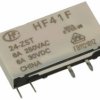 Przekaźnik; elektromagnetyczny miniaturowy; HF41F-024-ZST; 24V; DC; 1 styk przełączny; 6A; 250V AC; 6A; 30V DC; do druku (PCB);