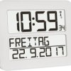 TFA Dostmann 60.4512.02 Sterowany radiowo Zegar ścienny 258 mm x 212 mm x 30 mm biały, czarny duży wyświetlacz