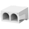 Pin header, 2 pole, pitch 6.35 mm, straight, white, 350831-1