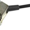 D-Sub connector housing, size: 1 (DE), angled 45°, cable Ø 3 to 9.5 mm, metal, silver, 09670090335280