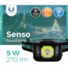 Latarka Czołowa Led Senso Xp-E 3W + Cob 3W Z Sensorem 270Lm Forever Light