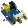 Konwerter sygnału audio C/A OEM płytka nieb.SPDIF Toslink+Coaxial--2xRCA