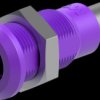 4 mm socket, solder connection, mounting Ø 8.1 mm, purple, 64.3042-26