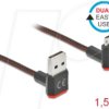 85267 Dual EASY-USB 2.0 cable, A connector to micro-B connector, angle