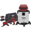 Sealey CP20VCOMBO5 3 x SV20 Series Tool Vac Combo Kit 20V 2Ah - 2 Batteries