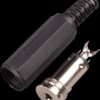Jack connector, 2.5 mm stereo with bend protection