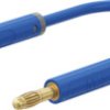 Measuring lead with (4 mm lamella plug, straight) to (4 mm lamella plug, straight), 0.5 m, blue, PVC, 1.0 mm², 64.1071-05023