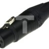 NEUTRIK Gniazdo mikrofonowe XLR (3-pin) na kabel do 8,0mm posrebrzane czarne NC3FXX-BAG 43.0110